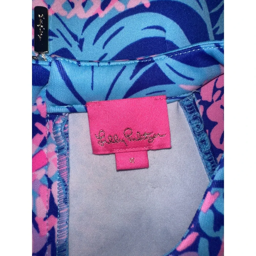 F1 Lilly Pulitzer Girls Sophelia Shift Dress Tropical Pineapple Scalloped Resort